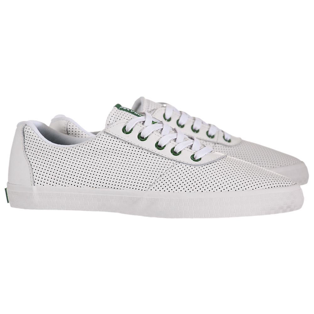 Baskets Basses Supra Cuttler Low Blanche White/Green-White Homme | TSN-99307141